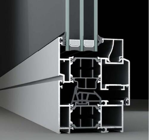 Système de portes et fenêtres en aluminium 74T